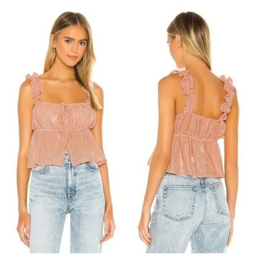 LPA Maggie Top - Orange Houndstooth